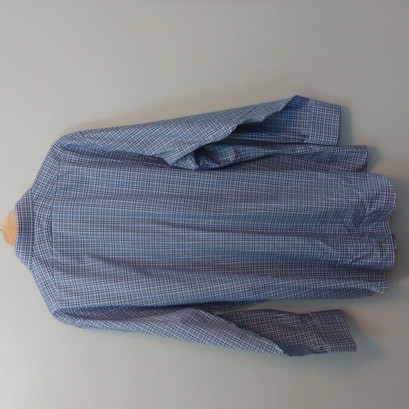Brooks Brothers Regent Fit Blue/White Glen Check Plaid Shirt 18 - 35 - Picture 8 of 9